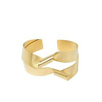 Браслет Katerina Vassou, Decrescendo, кафф в авангардном стиле, KV26.1-406133G золотистый