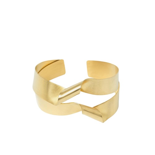 Браслет Katerina Vassou, Decrescendo, кафф в авангардном стиле, KV26.1-406133G золотистый