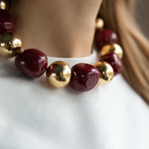 Колье Francesca Bianchi, с эмалью, FB25.2-GC9 красный фото 2