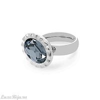 Кольцо Qudo TIVOLA UNICA big (S/P) Crystal silver night 56, 687530
