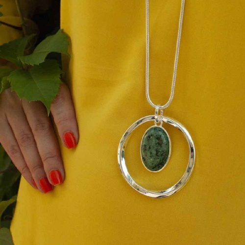 Колье Fiore Luna SERPENTINE STONE, LN5134 G/S фото 2