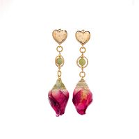 Серьги Lanzerotti, Erbario, с жадом и бутоном розы, LZ-26.02-057 розовый