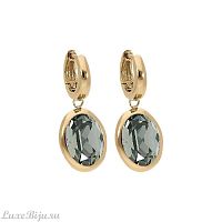 Серьги Qudo Creole TIVOLA small G black diamond, 310531 BW/G