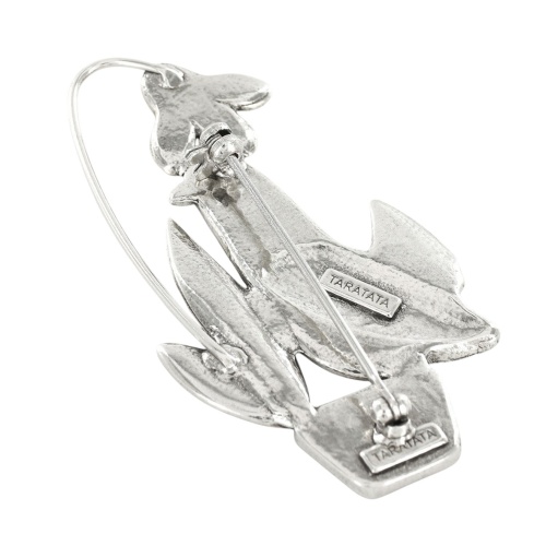 Брошь TARATATA, Le facteur, цветная смола, блестки, слюдяная пудра, TT-T25-01201-10M серебристый фото 2