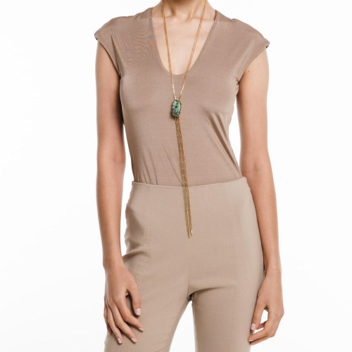 Колье Katerina Vassou, Aster, с зеленым агатом, KV26.1-309003GGREEN зеленый фото 3