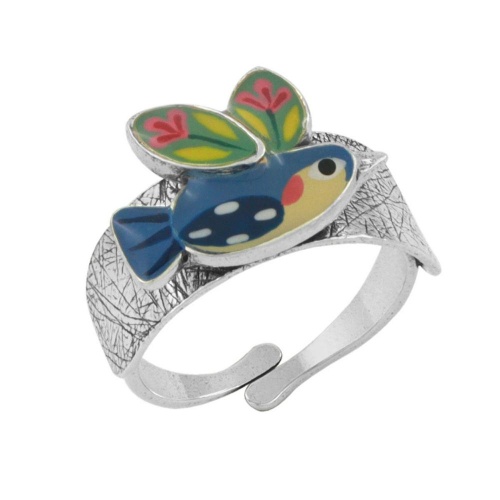 Кольцо TARATATA, Dans les nuages, разъемное, с цветной смолой, TT-H24-03404-104 синий фото 2