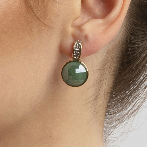 Серьги Possebon pearl green quartz фото 2