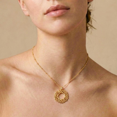 Колье Nature Bijoux, Corallium, с перламутром, NB26.2-15-43922 золотистый фото 3
