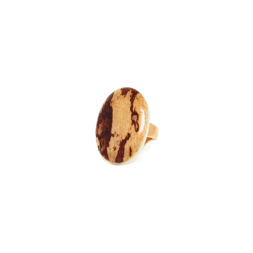 Кольцо Nature Bijoux, Guadeloupe, разъемное, с банановой корой в смоле, NB23.1-19-24665 мятный фото 2