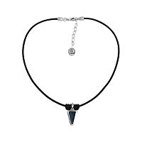 Колье Tra-la-ra, Vertice, кожаное, с кристаллом, TLR25-250P202 синий