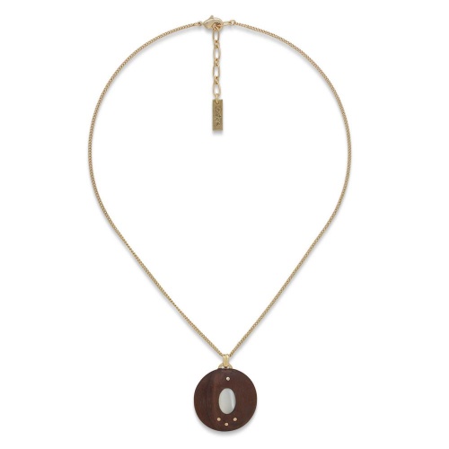 Колье Nature Bijoux, Oman, древесина,перламутровая морская раковина, NB26.2-15-43942 коричневый