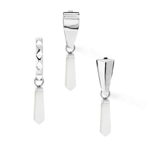 Шарм Coeur de Lionы на серьги Silver-White, 0051/44-1417 фото 4