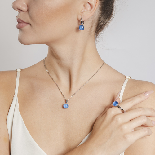 Кольцо Qudo Firenze sapphire 16 мм 611710 BL/S фото 5