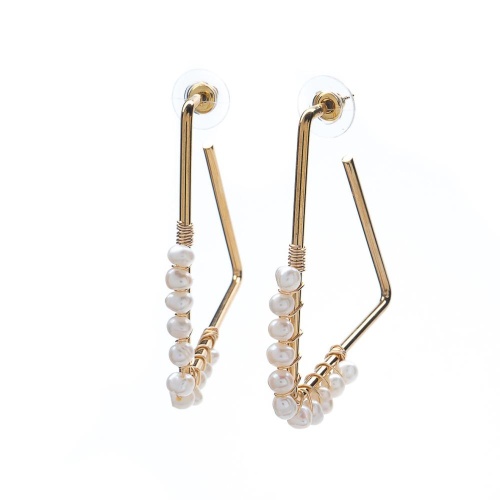 Серьги Moon Paris, с жемчугом, Mo-22.03-037 золотистый