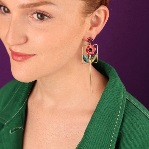 Серьги TARATATA, Frida, асимметрия, смола,слюдяная пудра, стразы, TT-H25-06950-20M золотистый фото 2