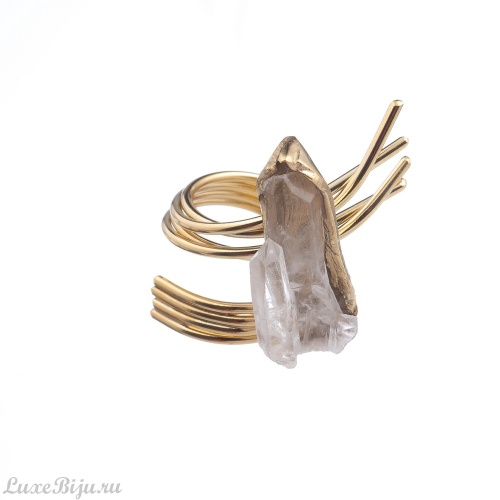 Кольцо Katerina Vassou, Stormi, разъемное, с кварцем, KV26.1-307596GWHITE золотистый
