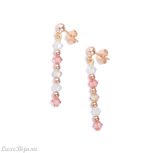 Серьги Coeur de Lion Light Rose 4948/21-1920