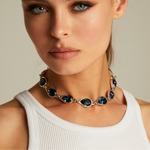 Колье VIDDA, Drop, с кристаллами Swarovski, VD23.2-01752 синий фото 4