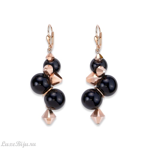 Серьги Coeur de Lion Black  4937/20-1300