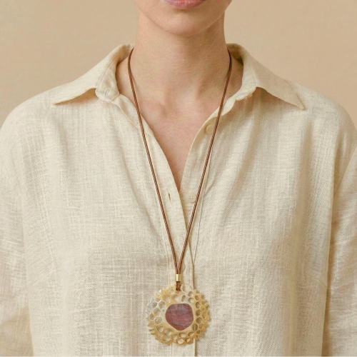 Колье Nature Bijoux, Corallium, с перламутром, NB26.2-15-43920 коричневый фото 2