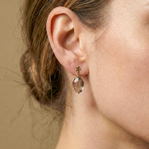 Серьги Nature Bijoux, Belle de nuit, с дымчатым кварцем, NB26.2-12-90831 серый фото 2