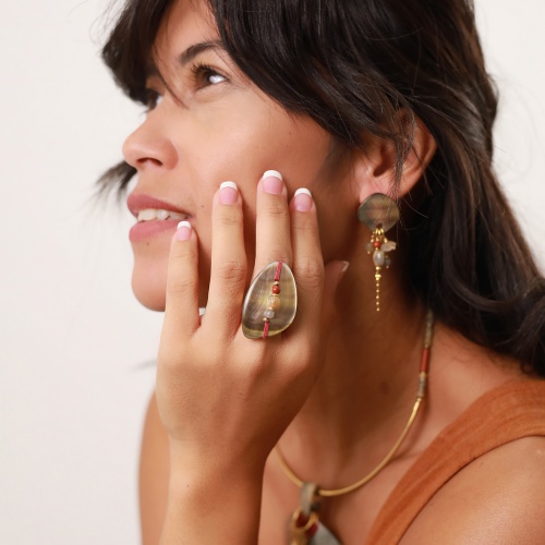 Кольцо Nature Bijoux, Canyon, разъемное,перламутр,яшма,орлиный глаз, NB22.1-19-24345 коричневый фото 5