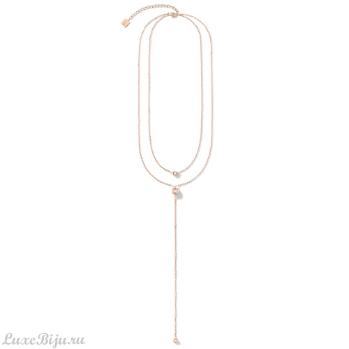 Колье Coeur de Lion Rose Gold Crystal 5056/10-1822