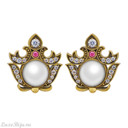 Серьги пусеты Fiore di Firenze OR0606, малые фото 2