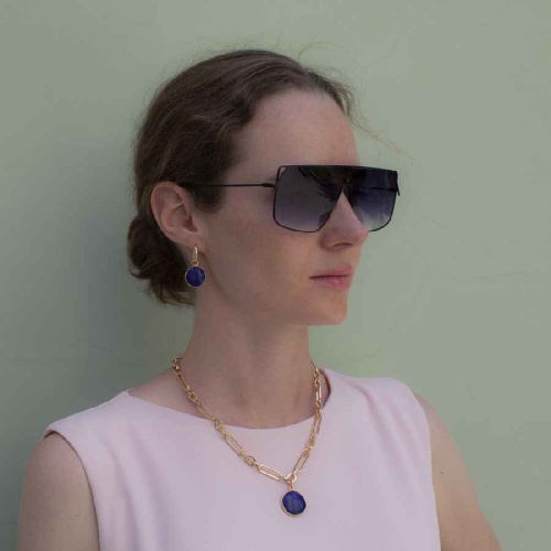 Серьги Fiore Luna NATURAL LAPIS, LE1116 BL/G фото 2