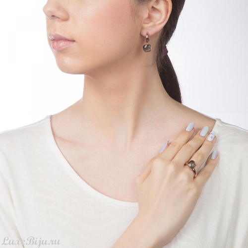 Серьги Qudo Firenze greige 300191 BR/RG фото 2