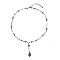 Колье Lanzerotti, Glicine, с аметистом и лунным камнем, LZ-24.04-219 фиолетовый