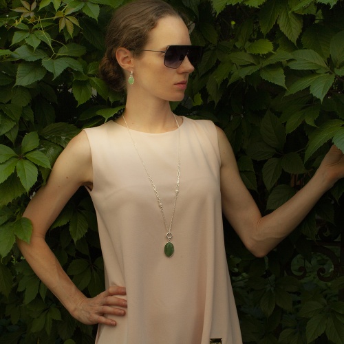 Колье Fiore Luna GREEN AVENTURINE, LN5155 G/S фото 4