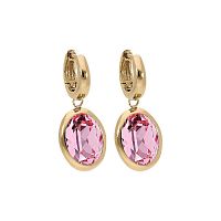 Серьги Qudo Creole TIVOLA small G light rose, 310507 R/G