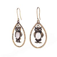 Серьги Alcozer&J, розовый кварц, гранат,кристалл Swarovski, AL-O48AJ19N-R золотистый