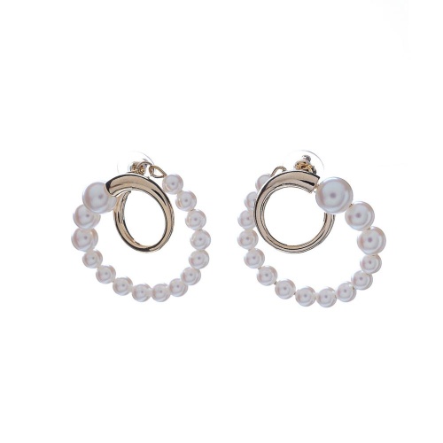 Серьги Moon Paris, Ringo Queen, с акриловыми бусинами, MRQ-22.12-006 белый