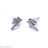 Серьги Moon Paris, Ikita, минимализм, MIK-22.03-031 серебристый