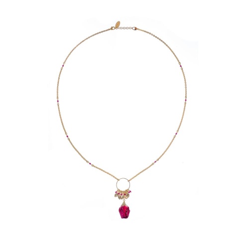 Колье Lanzerotti, Erbario, с рубином и бутоном розы, LZ-26.02-035 розовый