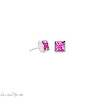 Пусеты Coeur de Lion Pink-Silver, 0500/21-0417