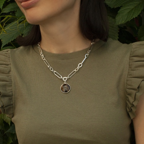 Колье Fiore Luna COFFE AGATE, LN5148 BR/S фото 3