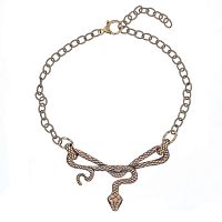 Колье Alcozer&J, змея с изумрудом, AL2411-CSERPENTE88 золотистый