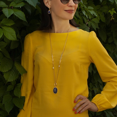 Колье Fiore Luna NATURAL LAPIS, LN5152 BL/G фото 3