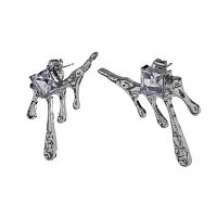 Серьги Moon Paris, Poem, с кристаллом, MP-23.04-008 серебристый