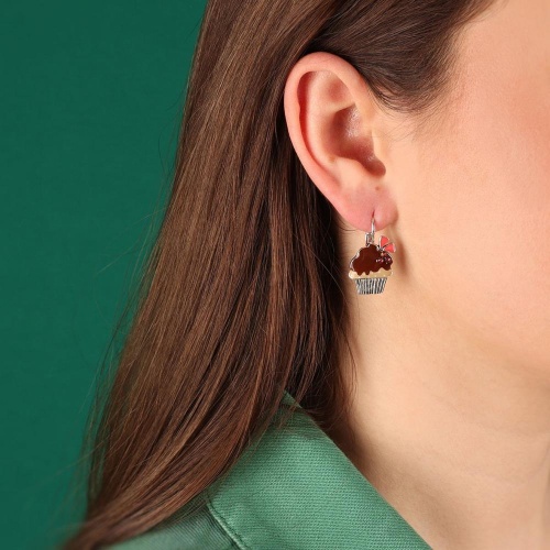 Серьги TARATATA, Chapardeuse, асимметричные,с цветной смолой, бусинами, TT-H24-07789-10M серебристый фото 2