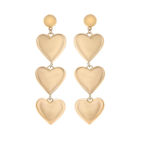 Серьги Moon Paris, с сердцами, Mo-Y24.06-028 золотистый