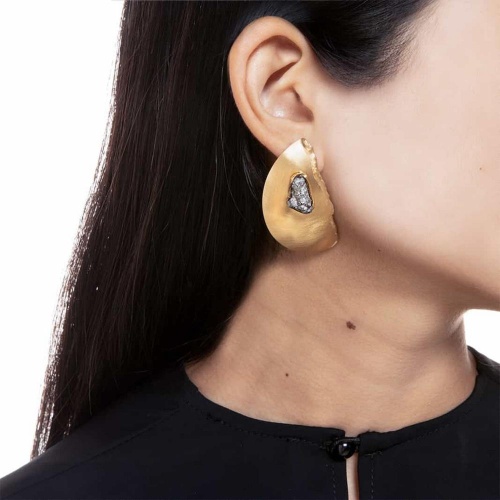 Серьги Katerina Vassou, Lulana, с друзой агата, KV26.1-308314G золотистый фото 3