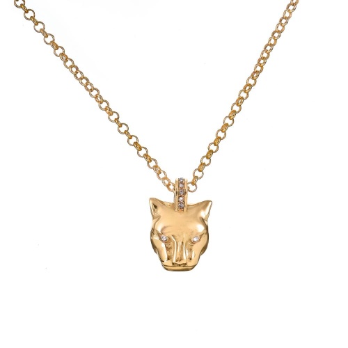 Колье Polina Firenze, пантера с кристаллами, PF26.1-PE2767 золотистый фото 2