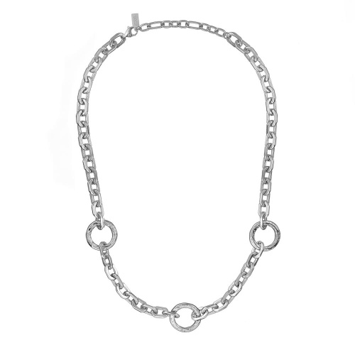 Колье Dansk Copenhagen, Courage Waterproof, с фактурными кольцами, DNSK25.2-9W2507008 серебристый