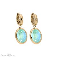 Серьги Qudo Creole TIVOLA small (G/P) Silky sage delite, 310693