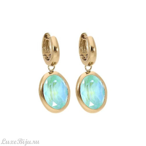 Серьги Qudo Creole TIVOLA small (G/P) Silky sage delite, 310693