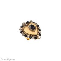 Кольцо Celeste G, с сердцем и кристаллами Swarovski, CS26.1-1107 черный